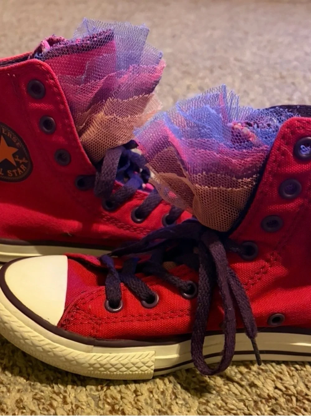 Converse Kids Hot Pink High Top Sneakers